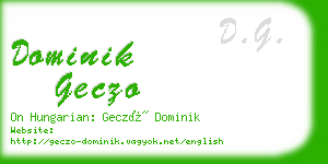 dominik geczo business card